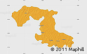 Political Map of Osmanabad, single color outside