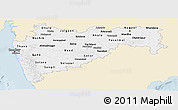 Classic Style Panoramic Map of Maharashtra, single color outside