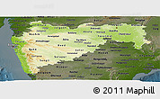 Physical Panoramic Map of Maharashtra, darken