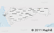Silver Style Panoramic Map of Maharashtra, single color outside