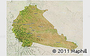 Satellite 3D Map of Pune, lighten