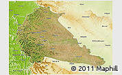 Satellite 3D Map of Pune, physical outside