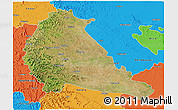 Satellite 3D Map of Pune, political outside