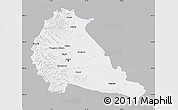 Gray Map of Pune, single color outside