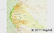 Physical Map of Pune, lighten