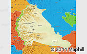 Physical Map of Pune, political outside