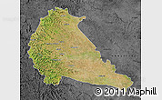 Satellite Map of Pune, darken, desaturated