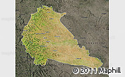 Satellite Map of Pune, darken, semi-desaturated