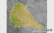 Satellite Map of Pune, desaturated