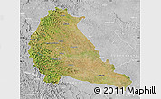 Satellite Map of Pune, lighten, desaturated