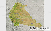 Satellite Map of Pune, lighten, semi-desaturated