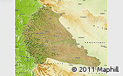 Satellite Map of Pune, physical outside