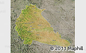 Satellite Map of Pune, semi-desaturated