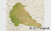 Satellite Map of Pune, shaded relief outside