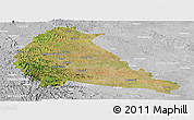 Satellite Panoramic Map of Pune, lighten, desaturated