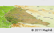 Satellite Panoramic Map of Pune, physical outside