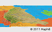 Satellite Panoramic Map of Pune, political outside
