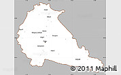 Gray Simple Map of Pune, cropped outside