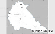 Gray Simple Map of Pune, single color outside