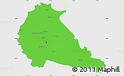 Political Simple Map of Pune, single color outside