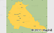 Savanna Style Simple Map of Pune, single color outside