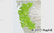 Physical 3D Map of Raigarh (Alibag), lighten, semi-desaturated