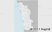 Gray 3D Map of Ratnagiri, single color outside