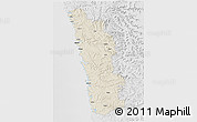 Shaded Relief 3D Map of Ratnagiri, lighten, desaturated