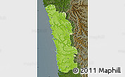 Physical Map of Ratnagiri, darken