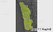Satellite Map of Ratnagiri, darken, desaturated