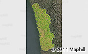 Satellite Map of Ratnagiri, darken, semi-desaturated