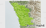 Physical Panoramic Map of Ratnagiri, semi-desaturated