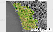 Satellite Panoramic Map of Ratnagiri, desaturated