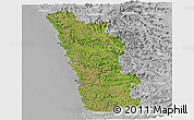 Satellite Panoramic Map of Ratnagiri, lighten, desaturated