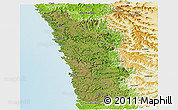 Satellite Panoramic Map of Ratnagiri, physical outside