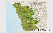 Satellite Panoramic Map of Ratnagiri, shaded relief outside
