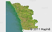 Satellite Panoramic Map of Ratnagiri, single color outside
