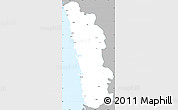 Gray Simple Map of Ratnagiri, single color outside