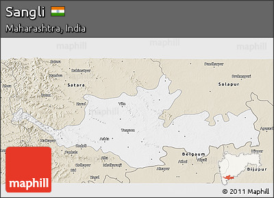 Classic Style 3D Map of Sangli