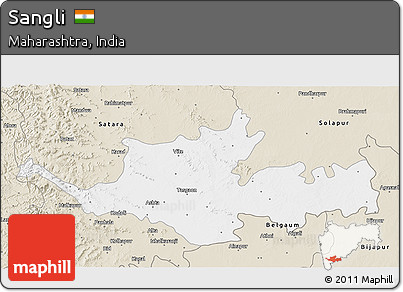 Classic Style 3D Map of Sangli