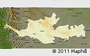 Physical 3D Map of Sangli, darken