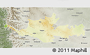 Physical 3D Map of Sangli, semi-desaturated