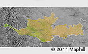 Satellite 3D Map of Sangli, desaturated