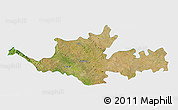 Satellite 3D Map of Sangli, single color outside