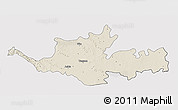 Shaded Relief 3D Map of Sangli, cropped outside