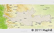 Shaded Relief 3D Map of Sangli, physical outside