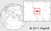 Blank Location Map of Sangli