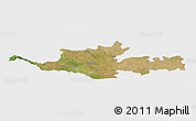 Satellite Panoramic Map of Sangli, single color outside