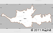 Gray Simple Map of Sangli, cropped outside