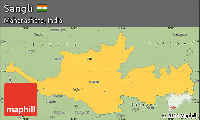 Savanna Style Simple Map of Sangli